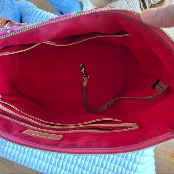 Dooney & Bourke Bougainvillea Zip Top Shopper Bag Purse Tote Pink Floral - Picture 6 of 12